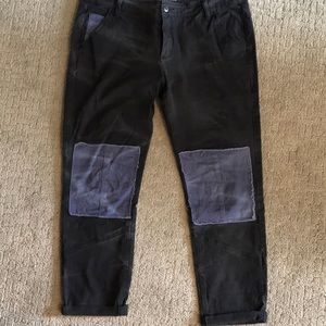 Free People pants with knee patches. Size 10